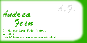 andrea fein business card